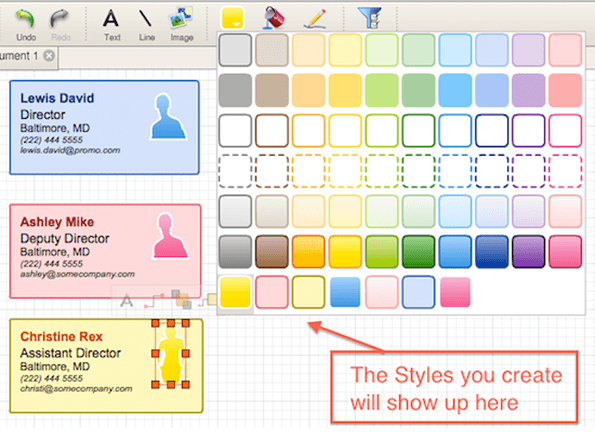 Re-use custom made styles on your diagram