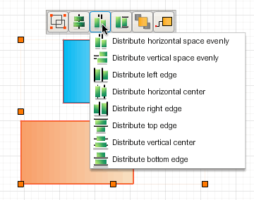 distribute selected objects