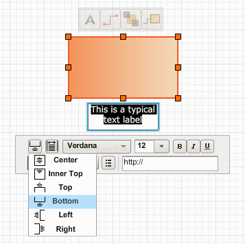 Text Edit Toolbar - Text position