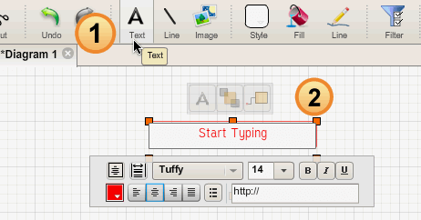 Text Element - Main toolbar