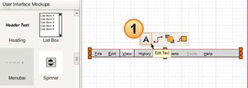 Click on Menu Bar to edit text