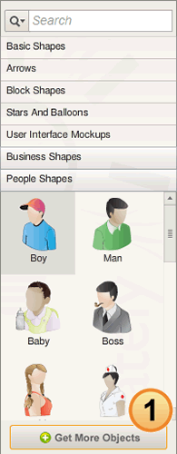 Load more Creately shape libraries