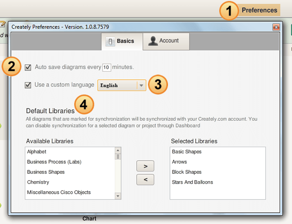 Edit Basic Preferences