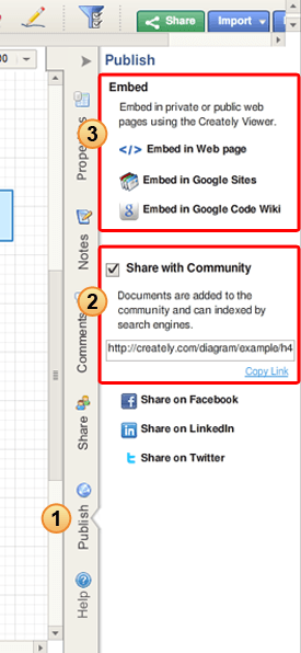 Click to reveal embeddable image widget dialog