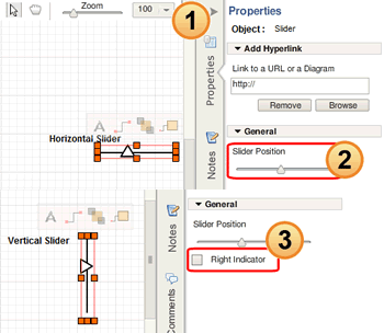 Vertical or Horizontal Slider
