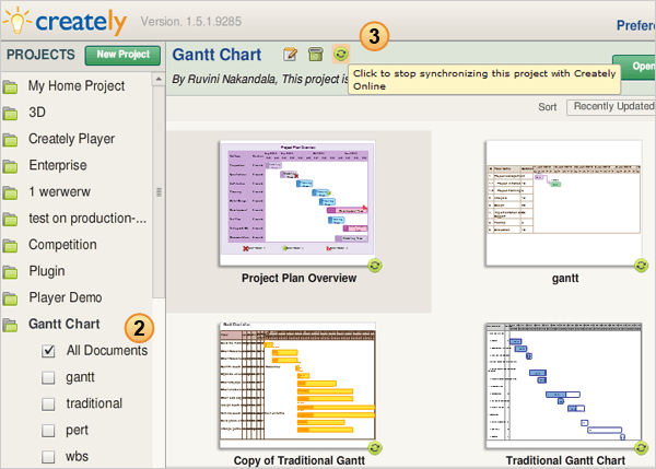 Stop syncing a project