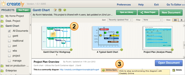 Creately Diagram Manager - Sync a diagram