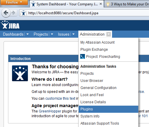 Install Creately plugin for JIRA