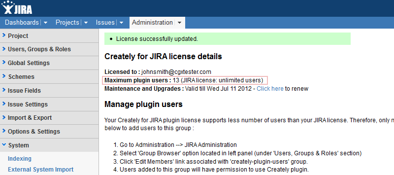 Additional users added