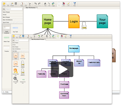 Websites site maps with linkable pages