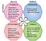 Create colorful SWOT diagrams fast