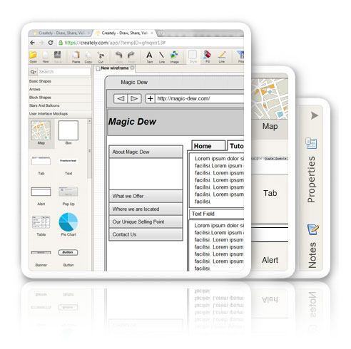 Web-based Mockups & wireframes Online