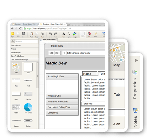Web-based Mockups & wireframes Online