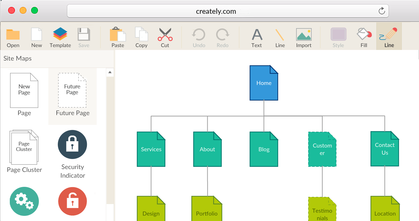 Visual Sitemap Generator To Create Sitemaps Visually Creately Visual Sitemap Generator To Create Sitemaps Visually Creately