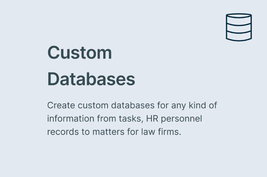 Custom Databases