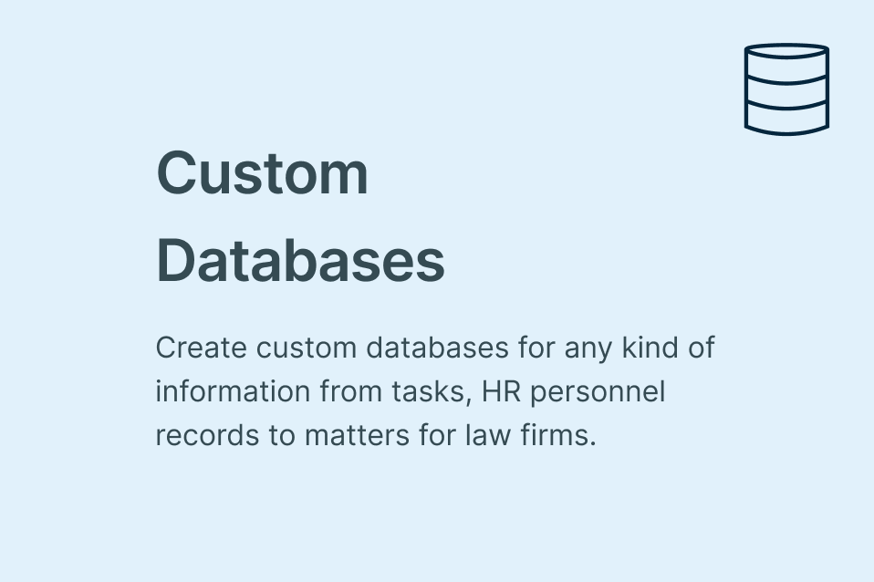 Custom Databases