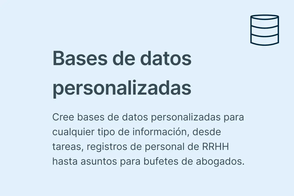 Bases de datos personalizadas