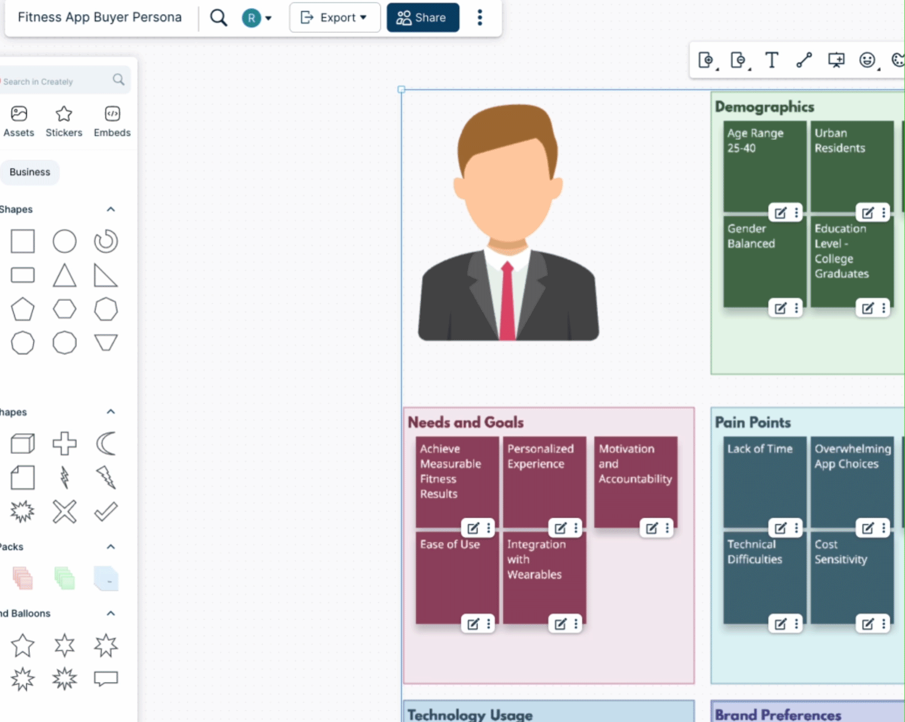 Snapshot of AI personas organized into notes, diagrams, and tasks to streamline workflows