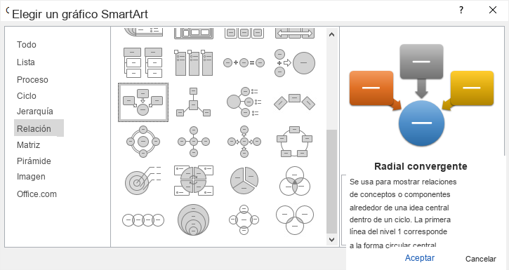 Mapa conceptual en Excel paso 2