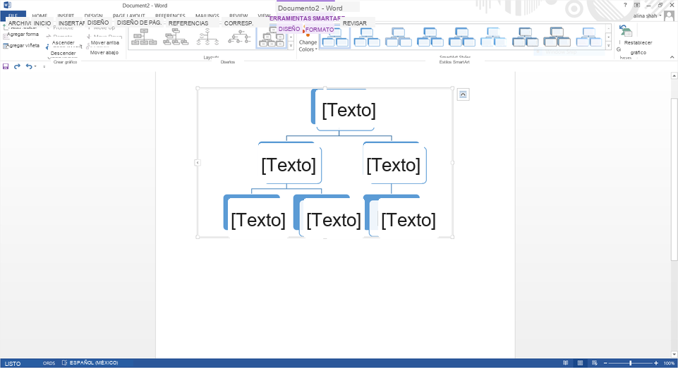 Método para crear un mapa conceptual en Word