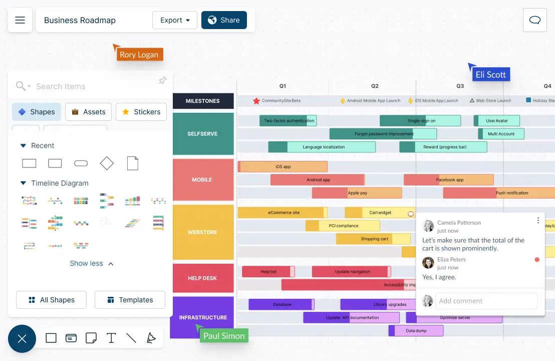 Brainstorm and plan with teams by collaborating and syncing up