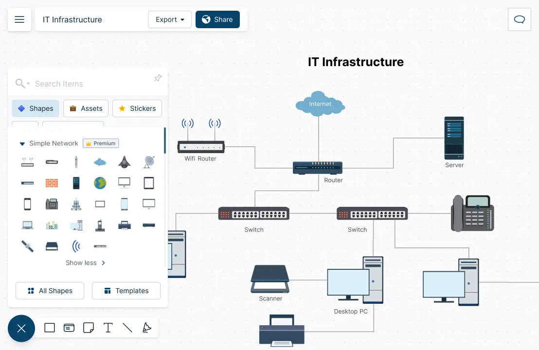 What Is a Wireless Network?  Professional Network Drawing