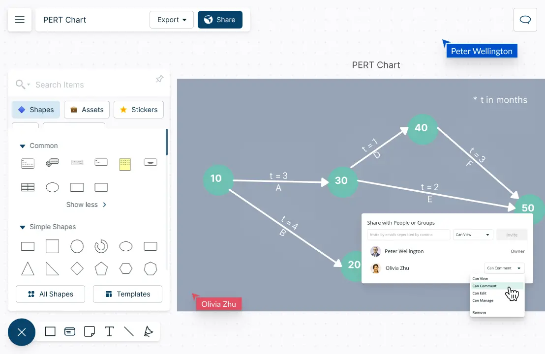 Với phần mềm PERT Chart, bạn sẽ dễ dàng thiết kế và quản lý tiến độ dự án một cách chuyên nghiệp. Hãy tưởng tượng, có thể sắp xếp các tác vụ và đặt ra thời hạn hợp lý với chỉ một cú nhấp chuột. Điều không thể thiếu trong công việc của bạn!