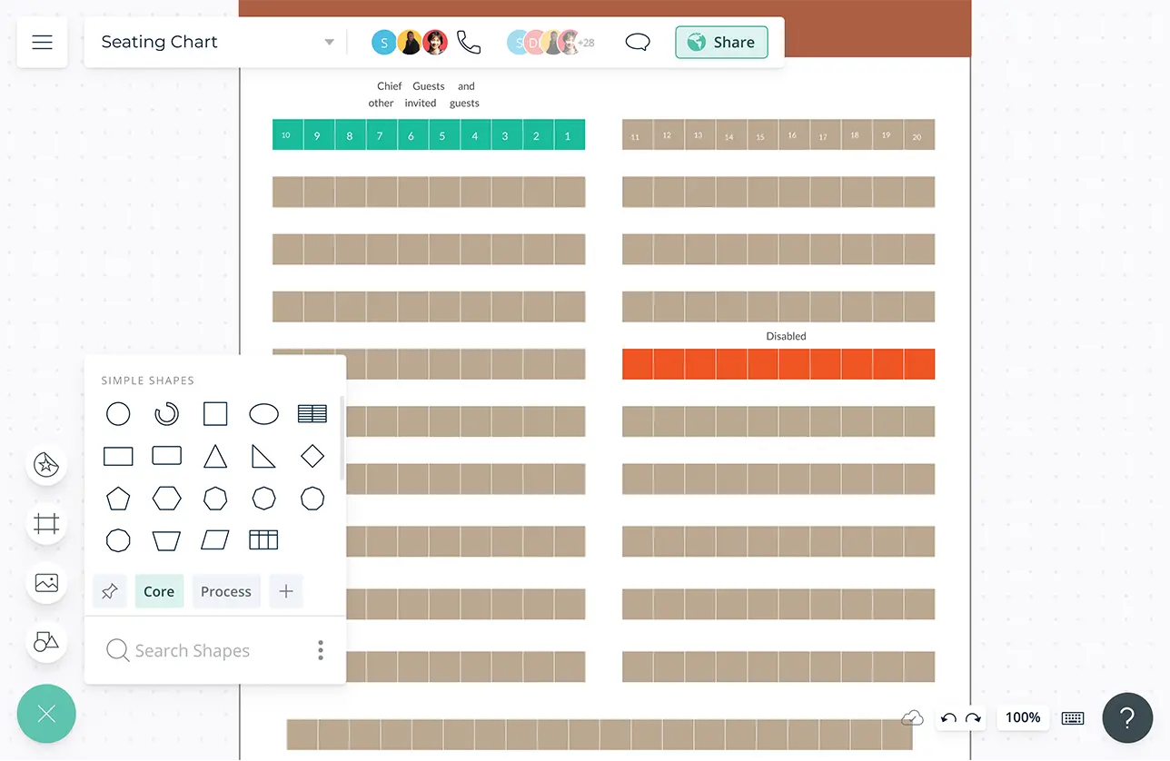 online seating chart template