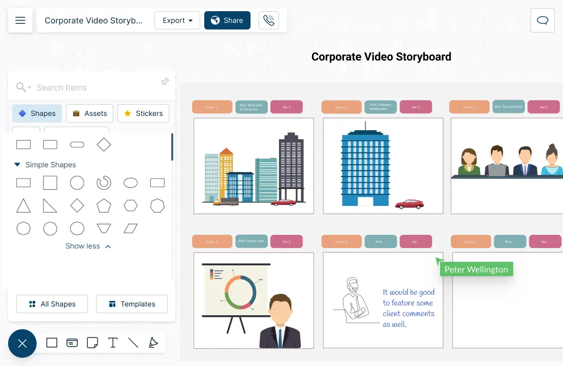 An example of a Corporate Video Storyboard Template