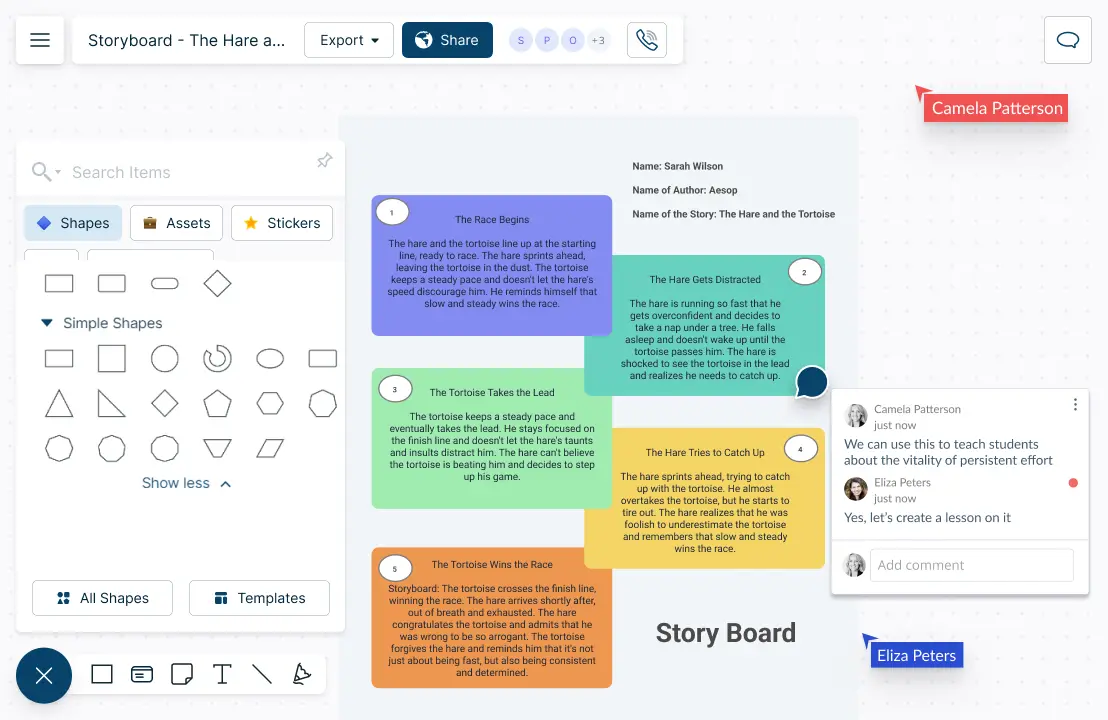 An example of a Storyboard Template