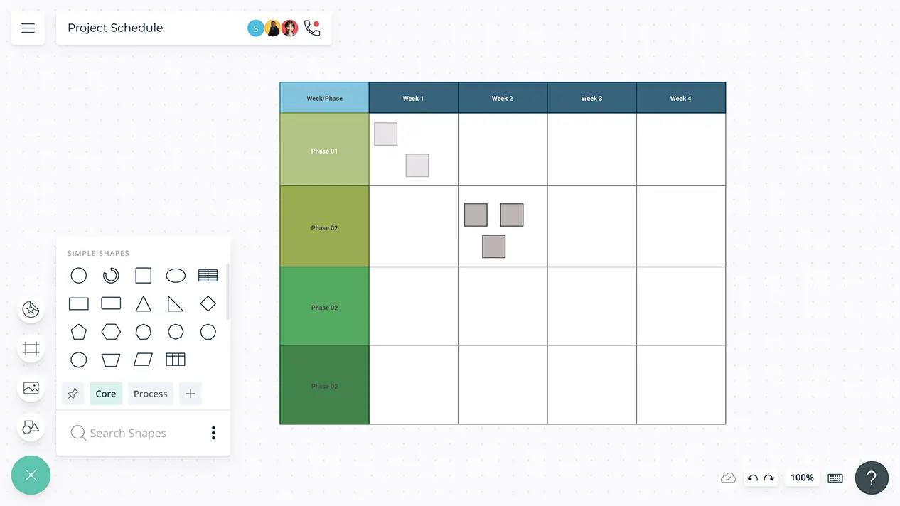 project timeline chart template