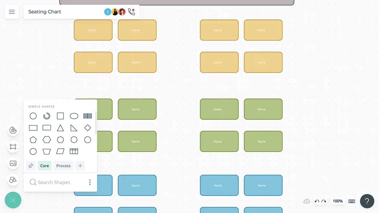 seating charts templates