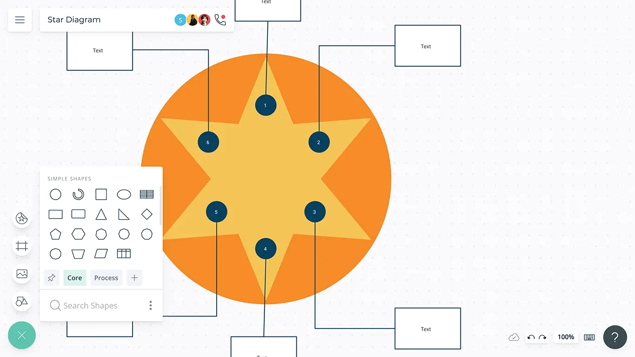 Star Diagram Template