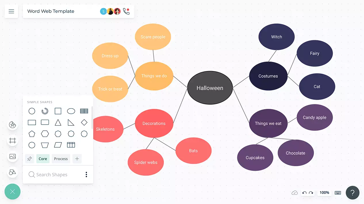 circle template for word